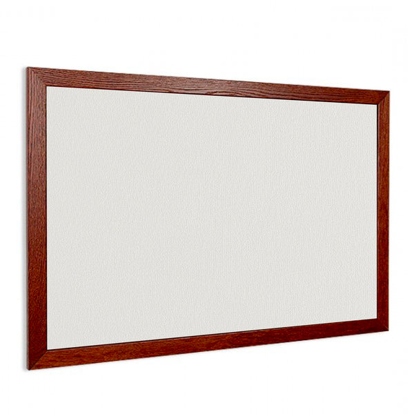 White | Fabric Bulletin Board with Wood Frame
