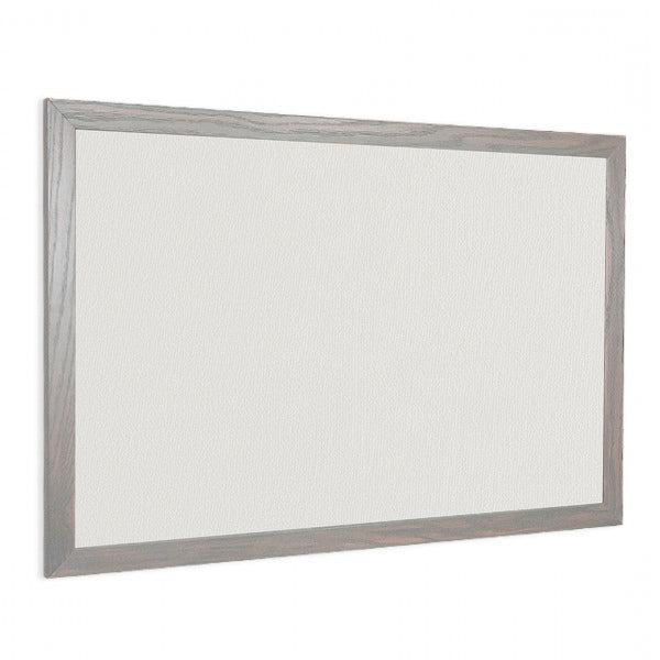 White | Fabric Bulletin Board with Wood Frame