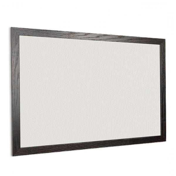 White | Fabric Bulletin Board with Wood Frame