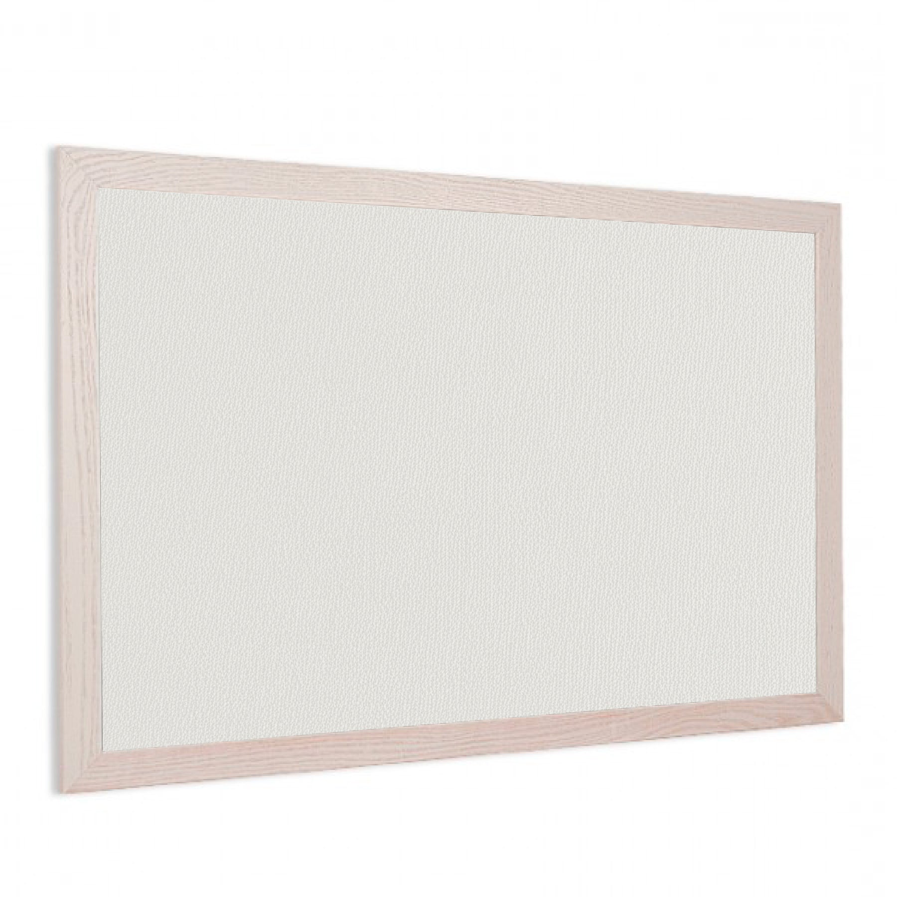 White | Fabric Bulletin Board with Wood Frame