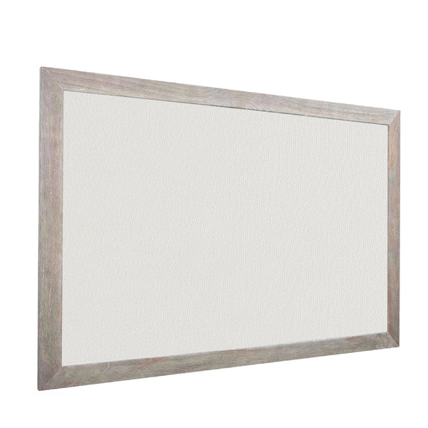 White | Fabric Bulletin Board with Wood Frame