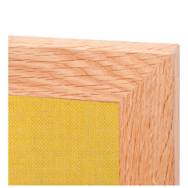 Yellow | Fabric Bulletin Board with Wood Frame