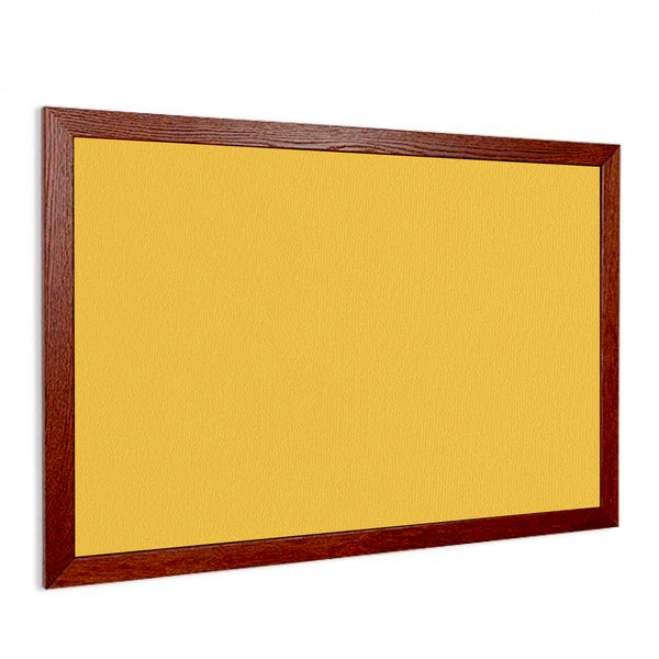 Yellow | Fabric Bulletin Board with Wood Frame
