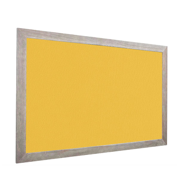 Yellow | Fabric Bulletin Board with Wood Frame