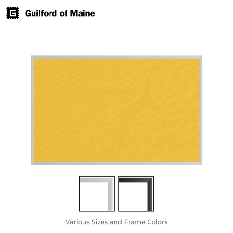 Yellow | Fabric Bulletin Board with Aluminum Frame