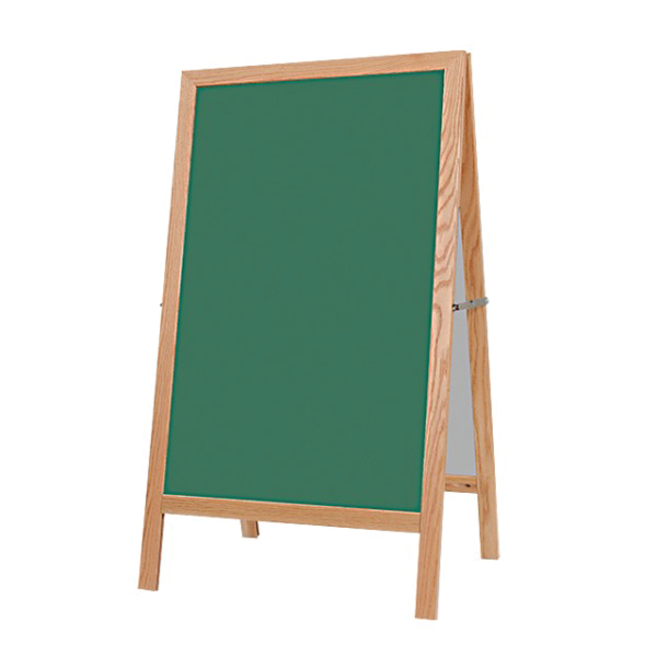 Natural Oak A-Frame | Green Lam-Rite Chalkboard
