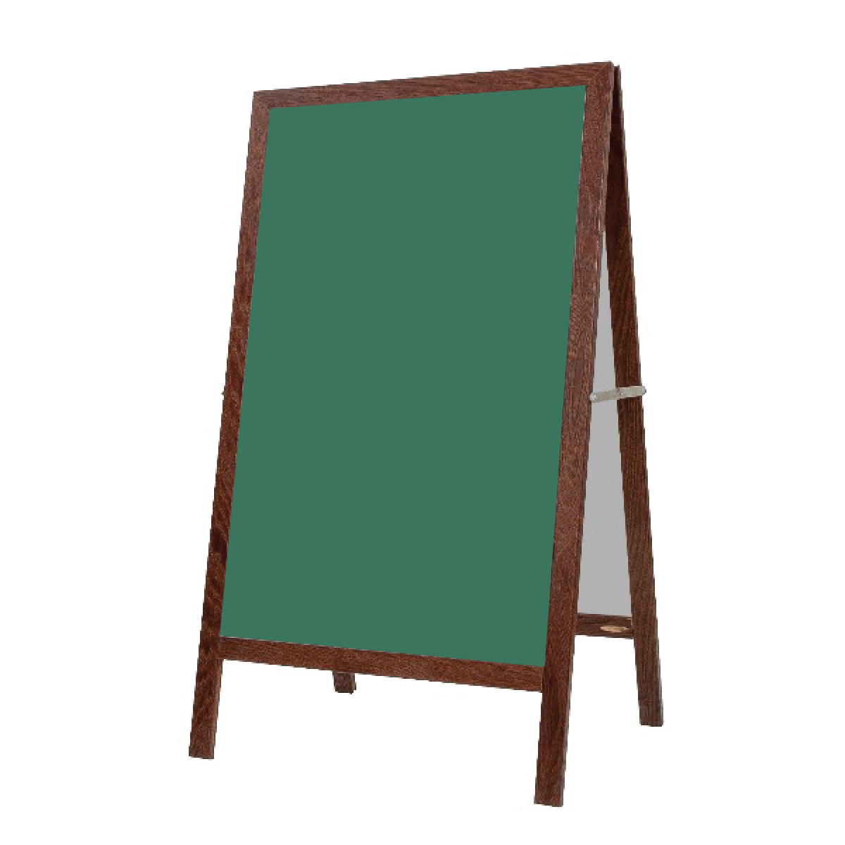 Walnut Oak A-Frame | Green Ceramic Steel Chalkboard