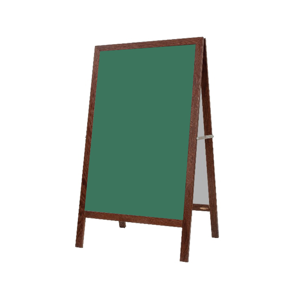 Walnut Oak A-Frame | Green Lam-Rite Chalkboard