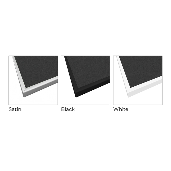 Black Olive | Landscape FORBO Bulletin Board with Minimalist Frame