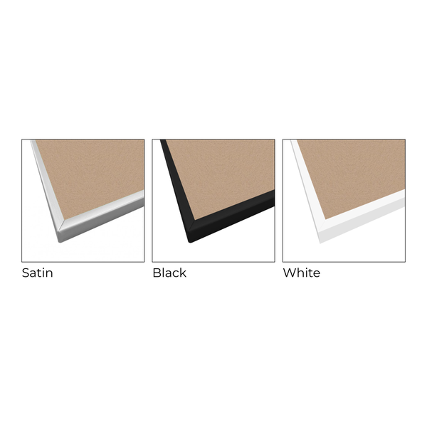 Blanched Almond | Landscape FORBO Bulletin Board with Minimalist Frame