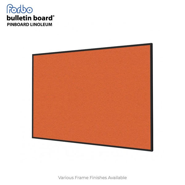 Tangerine Zest | Landscape FORBO Bulletin Board with Minimalist Frame