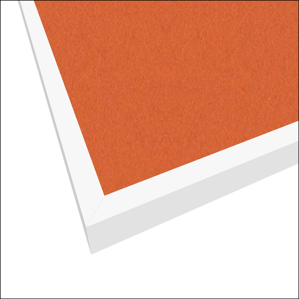 Tangerine Zest | Landscape FORBO Bulletin Board with Minimalist Frame