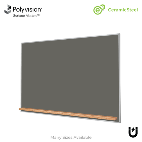 The Satin Minimalist Wood | Landscape Slate Gray Ceramic Steel Chalkboard