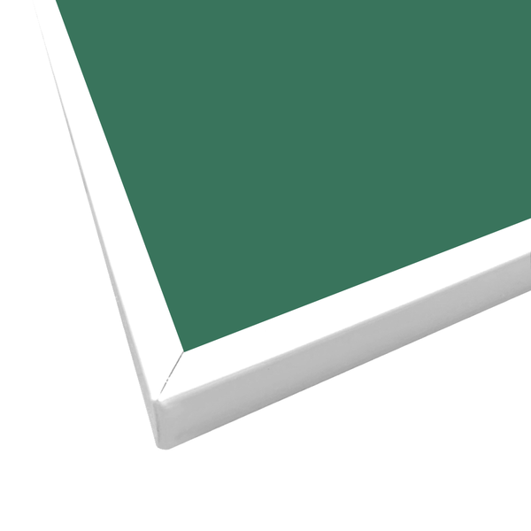 White Minimalist Frame | Portrait Green Ceramic Steel Chalkboard