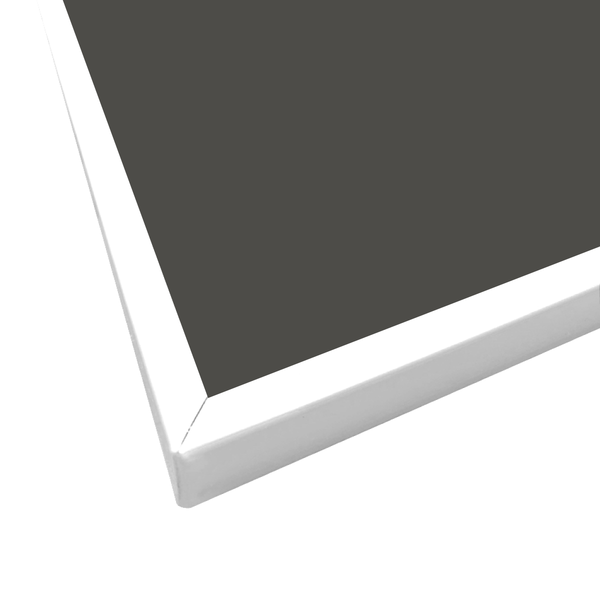 White Minimalist Frame | Portrait Slate Gray Ceramic Steel Chalkboard