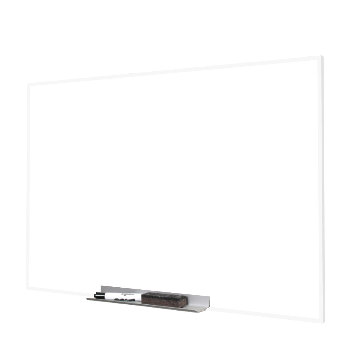 White Minimalist Frame | Landscape Ceramic Steel Whiteboard