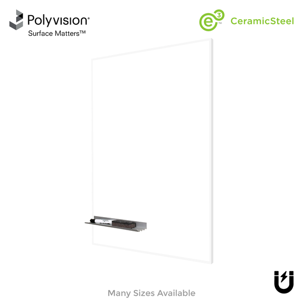 White Minimalist Frame | Portrait Ceramic Steel Whiteboard