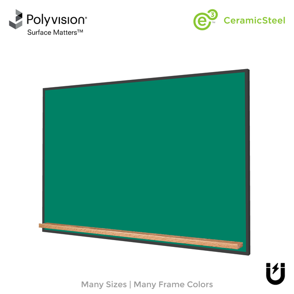 The Black Minimalist Wood | Landscape Green Ceramic Steel Chalkboard