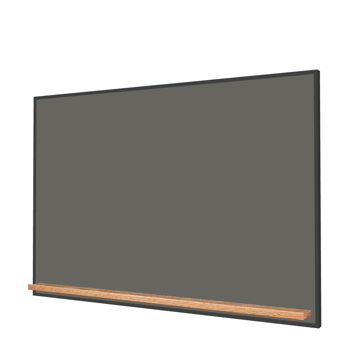 The Black Minimalist Wood | Landscape Slate Gray Ceramic Steel Chalkboard