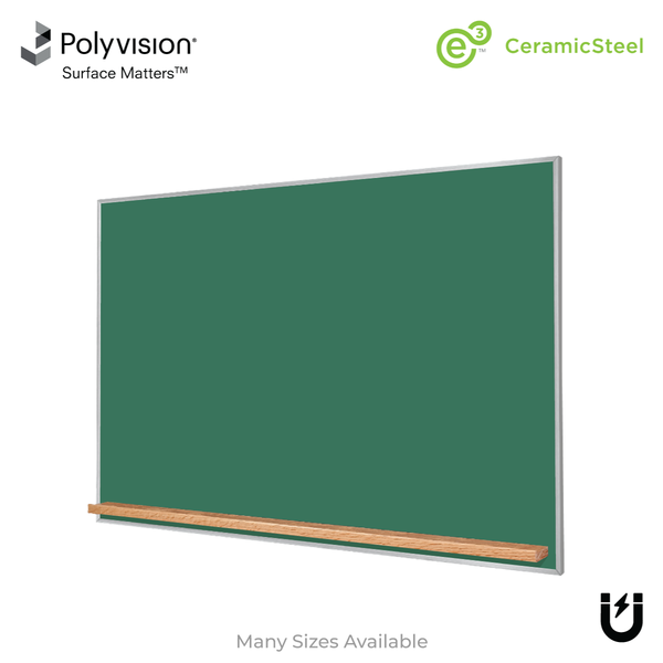 The Satin Minimalist Wood | Landscape Green Ceramic Steel Chalkboard