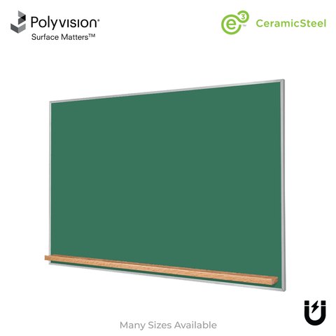 The Satin Minimalist Wood | Landscape Green Ceramic Steel Chalkboard