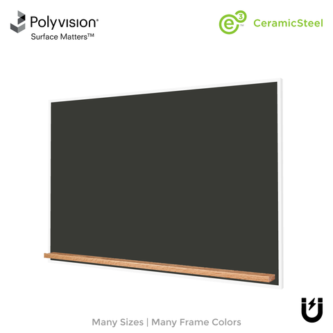 The White Minimalist Wood | Landscape Black Ceramic Steel Chalkboard