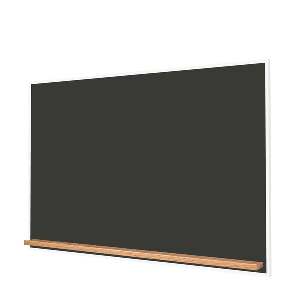 The White Minimalist Wood | Landscape Black Ceramic Steel Chalkboard