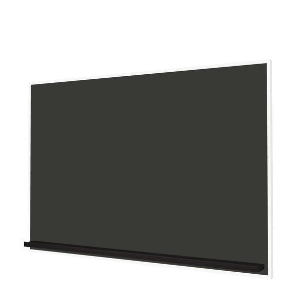 The White Minimalist Wood | Landscape Black Ceramic Steel Chalkboard