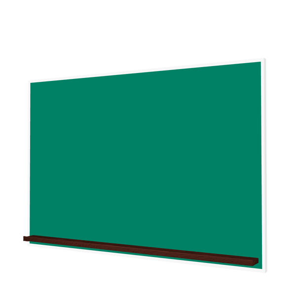 The White Minimalist Wood | Landscape Green Ceramic Steel Chalkboard