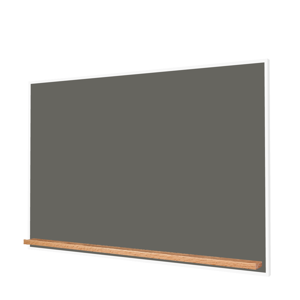 The White Minimalist Wood | Landscape Slate Gray Ceramic Steel Chalkboard