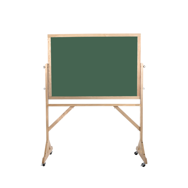 Wood Frame | Portable Ceramic Steel Chalkboard