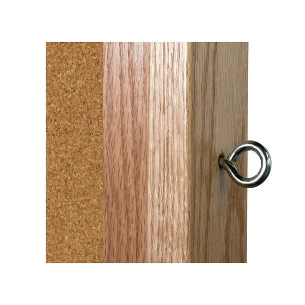Natural Oak Wood Frame | Portable Bulletin Board