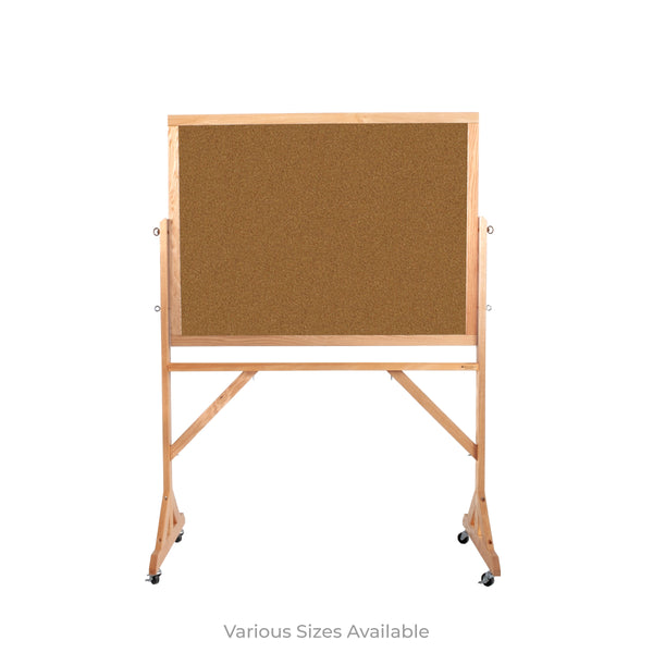 Natural Oak Wood Frame | Portable Bulletin Board