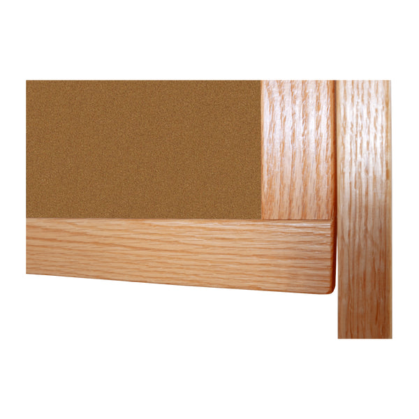 Natural Oak Wood Frame | Portable Bulletin Board