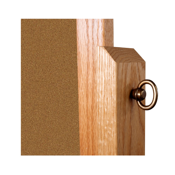 Natural Oak Wood Frame | Portable Bulletin Board