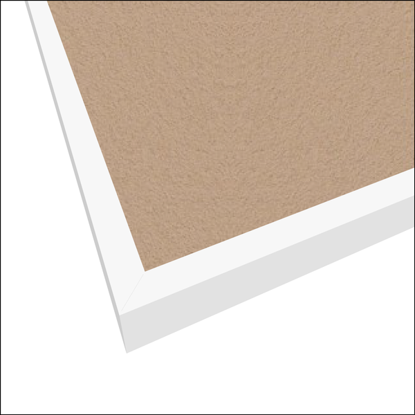 Blanched Almond | Portrait FORBO Bulletin Board with Minimalist Frame