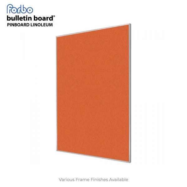 Tangerine Zest | Portrait FORBO Bulletin Board with Minimalist Frame