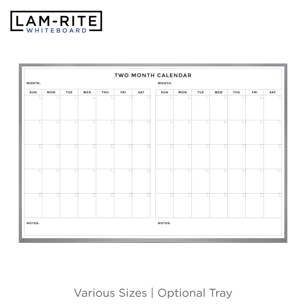 Two Month Calendar | Satin Aluminum Frame Landscape Lam-Rite – New York Blackboard two-month-calendar-satin-aluminum-frame-landscape-lam-rite-new-york-blackboard