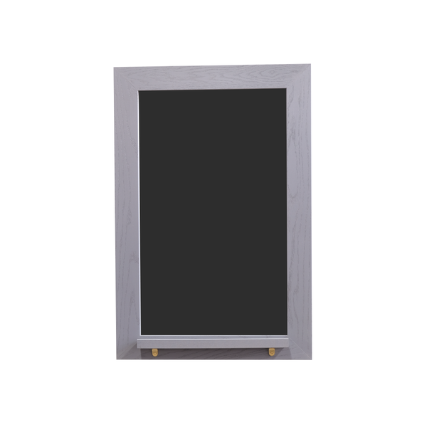 Smoked Gray Wood Frame | Spring Street | Black Ceramic Steel Chalkboard | Tray