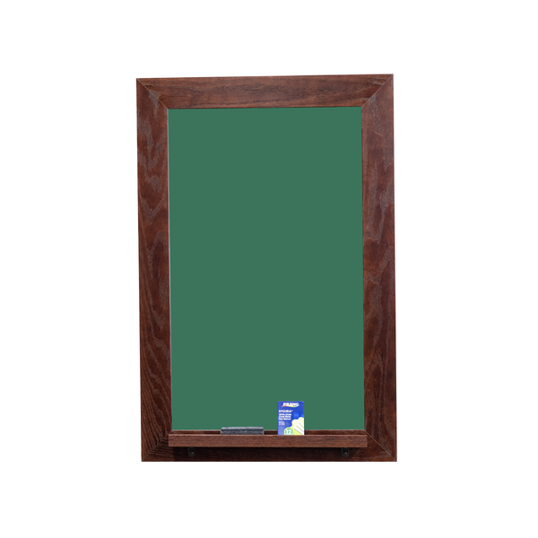 Dark Walnut Wood Frame | Spring Street | Green Lam-Rite Chalkboard | Tray