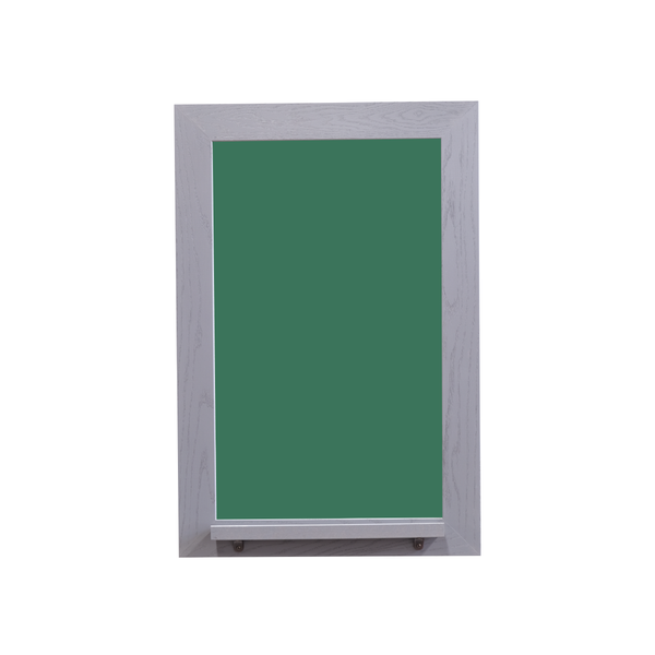 Smoked Gray Wood Frame | Spring Street | Green Ceramic Steel Chalkboard | Tray