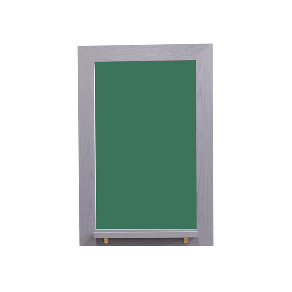 Smoked Gray Wood Frame | Spring Street | Green Ceramic Steel Chalkboard | Tray