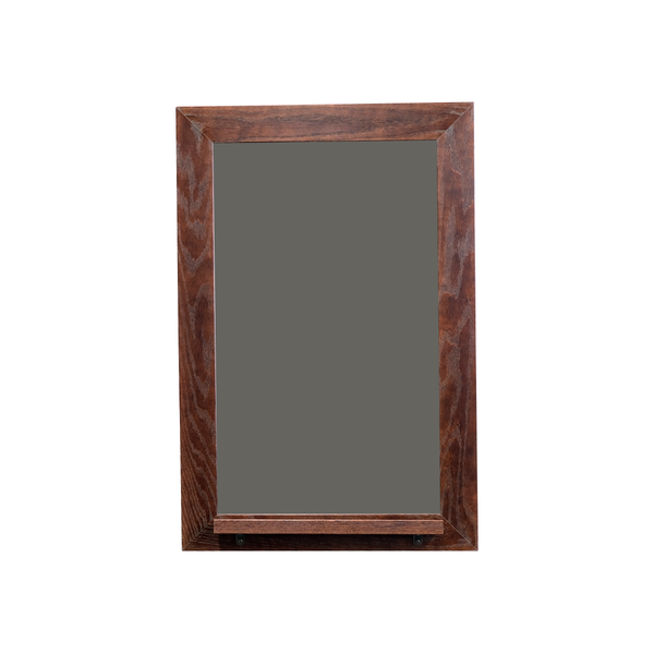 Dark Walnut Wood Frame | Spring Street | Slate Gray Lam-Rite Chalkboard | Tray