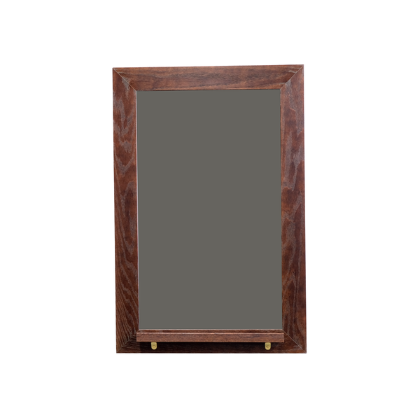 Dark Walnut Wood Frame | Spring Street | Slate Gray Lam-Rite Chalkboard | Tray