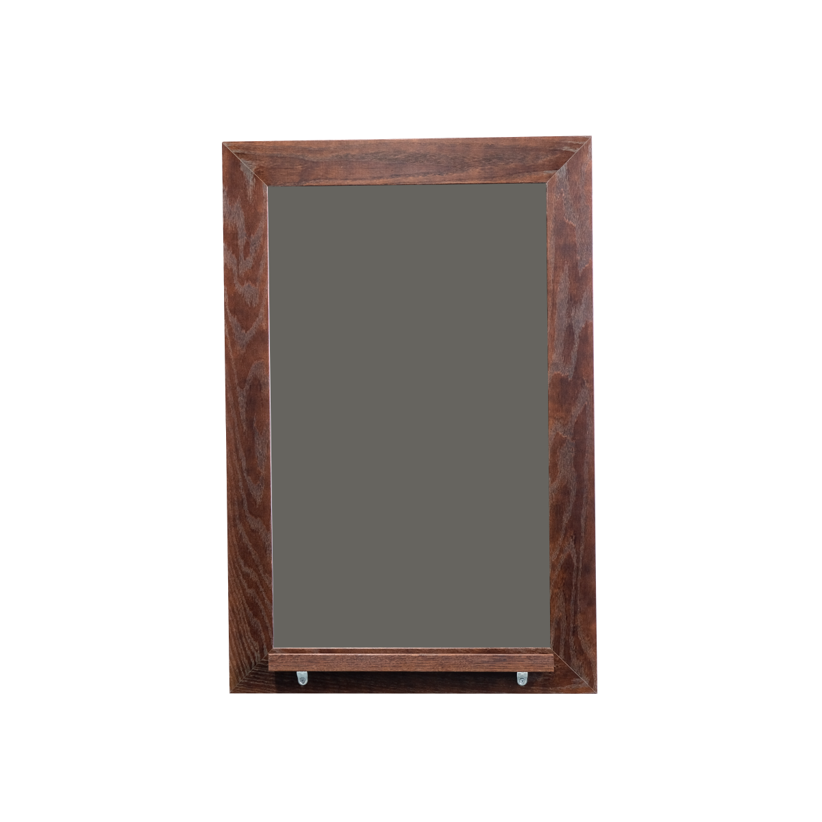 Dark Walnut Wood Frame | Spring Street | Slate Gray Lam-Rite Chalkboard | Tray