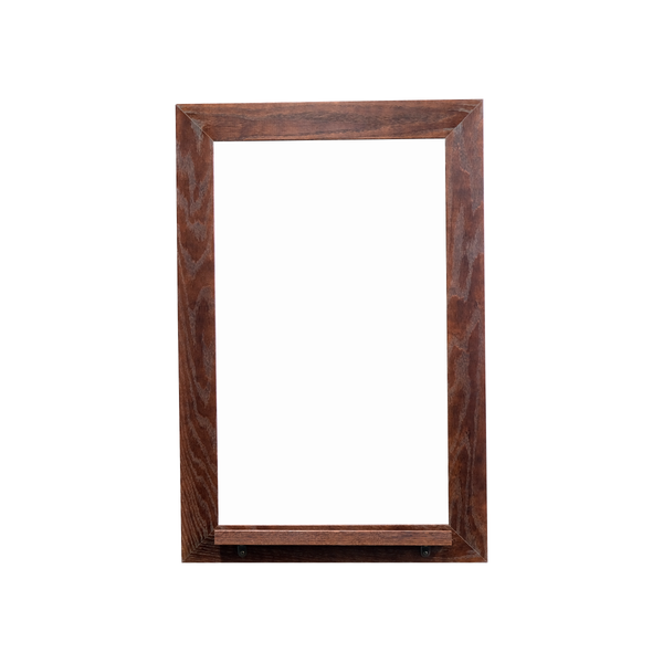 Dark Walnut Wood Frame | Spring Street | Lam-Rite Whiteboard | Tray