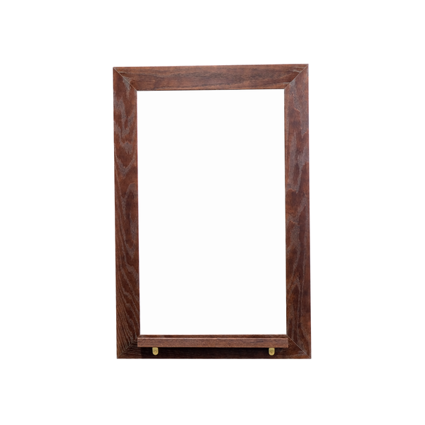 Dark Walnut Wood Frame | Spring Street | Lam-Rite Whiteboard | Tray