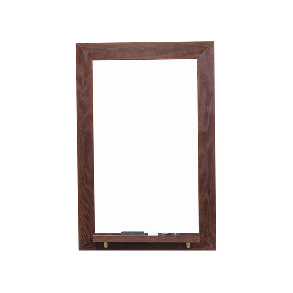 Dark Walnut Wood Frame | Spring Street | Lam-Rite Whiteboard | Tray