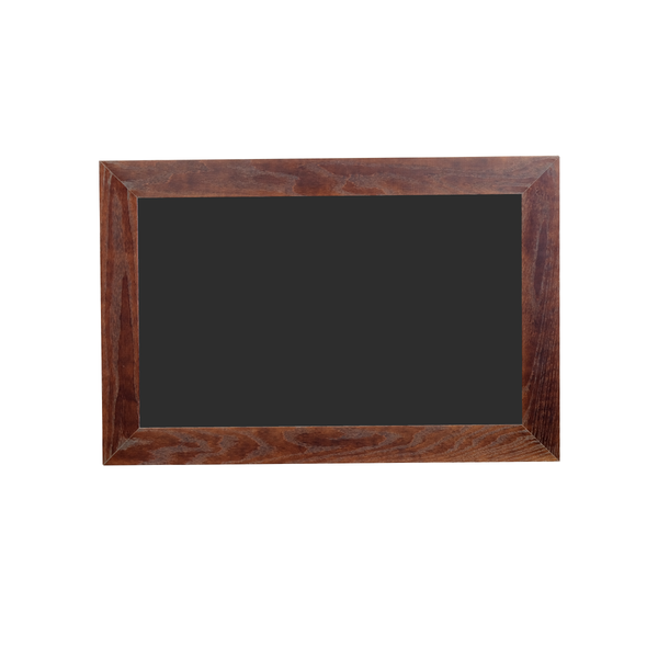 Dark Walnut Wood Frame | Spring Street | Black Lam-Rite Chalkboard | Without Tray