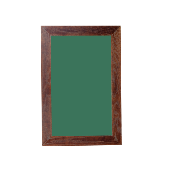 Dark Walnut Wood Frame | Spring Street | Green Lam-Rite Chalkboard | Without Tray